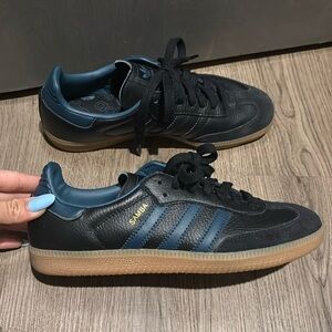 Samba qddidas black and navy blue